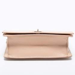 Pre Owned Mulberry Beige Leather Postman Lock Chain Shoulder Bag