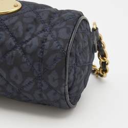 Mulberry Blue/Black Printed Nylon Crossbody Bag