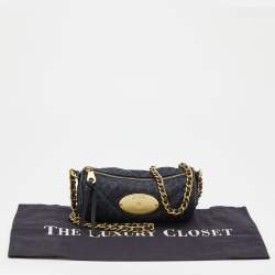 Mulberry Blue/Black Printed Nylon Crossbody Bag
