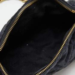 Mulberry Blue/Black Printed Nylon Crossbody Bag