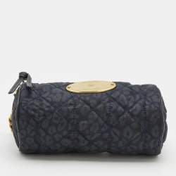 Mulberry Blue/Black Printed Nylon Crossbody Bag