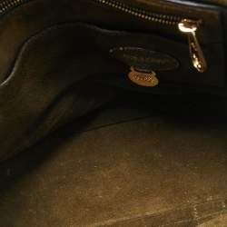 Mulberry Olive Green Croc Embossed Leather Bayswater Satchel