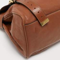 Pre Owned Mulberry Brown Leather Alexa Top Handle Bag