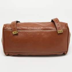 Pre Owned Mulberry Brown Leather Alexa Top Handle Bag