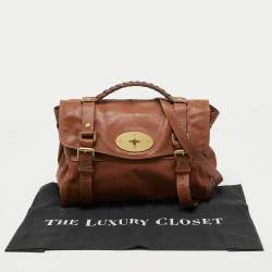 Pre Owned Mulberry Brown Leather Alexa Top Handle Bag
