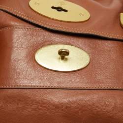 Pre Owned Mulberry Brown Leather Alexa Top Handle Bag