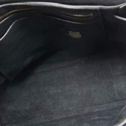 Pre Owned Mulberry Navy Blue Suede and Leather Bayswater Satchel