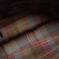 Pre Owned Mulberry Black Croc Embossed Leather Dome Crossbody Bag