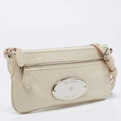 Mulberry Off White Pebbled Leather Kristin Crossbody Bag