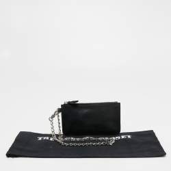 Pre Owned Mulberry Black Leather Chain Coin Purse