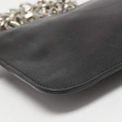 Pre Owned Mulberry Black Leather Chain Coin Purse