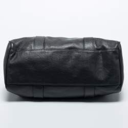 Pre Owned Mulberry Dark Grey Leather Bayswater Satchel