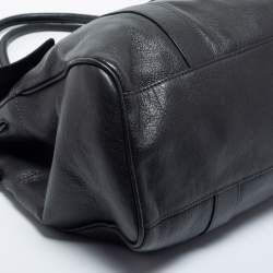 Pre Owned Mulberry Dark Grey Leather Bayswater Satchel