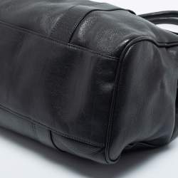 Pre Owned Mulberry Dark Grey Leather Bayswater Satchel