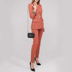 Mulberry Black Leather Mini Lily Chain Crossbody Bag