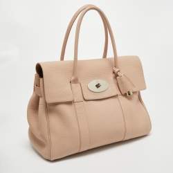 Pre Owned Mulberry Dusty Pink Grained Leather Bayswater Satchel