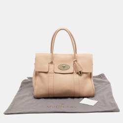Pre Owned Mulberry Dusty Pink Grained Leather Bayswater Satchel
