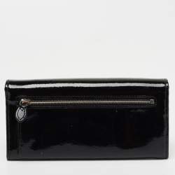 Mulberry Black Patent Leather Continental Wallet