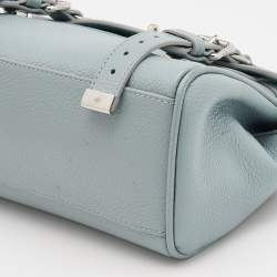 Pre Owned Mulberry Pastel Blue Leather Mini Alexa Top Handle Bag