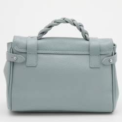 Pre Owned Mulberry Pastel Blue Leather Mini Alexa Top Handle Bag