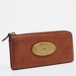 Mulberry Brown Leather Zip Continental Wallet