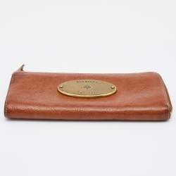 Mulberry Brown Leather Zip Continental Wallet