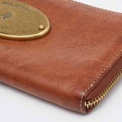 Mulberry Brown Leather Zip Continental Wallet