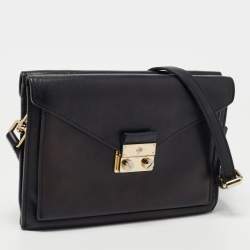 Pre Owned Mulberry Black Leather Kensel Shoulder Bag