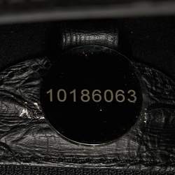 Mulberry Black Python Embossed Leather Delphine Chain Shoulder Bag