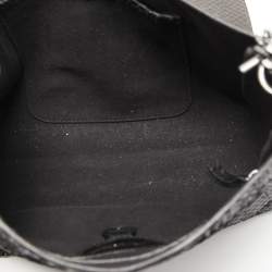 Mulberry Black Python Embossed Leather Delphine Chain Shoulder Bag
