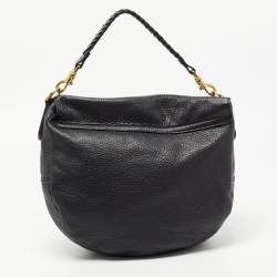 Pre Owned Mulberry Black Leather Effie Flap Hobo