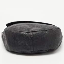 Pre Owned Mulberry Black Leather Effie Flap Hobo