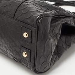 Mulberry Black Python Embossed Leather Bayswater Satchel
