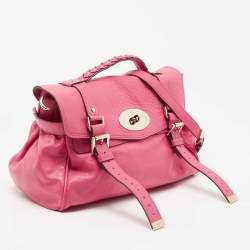 Pre Owned Mulberry Pink Leather Alexa Satchel