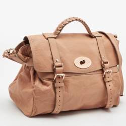Mulberry Peach Leather Oversized Alexa Satchel