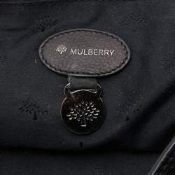Mulberry Black Leather Flap Top Handle Bag