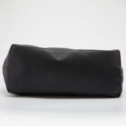 Mulberry Black Leather Flap Top Handle Bag