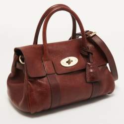Pre Owned Mulberry Brown Leather Small Bayswater Satchel