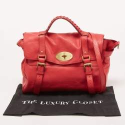 Pre Owned Mulberry Pink Leather Oversized Alexa Satchel Bag