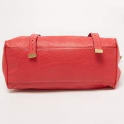 Pre Owned Mulberry Pink Leather Oversized Alexa Satchel Bag