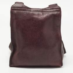 Pre Owned Mulberry Burgundy Leather Antony Messenger Bag