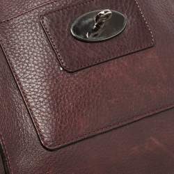 Pre Owned Mulberry Burgundy Leather Antony Messenger Bag