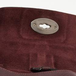 Pre Owned Mulberry Burgundy Leather Antony Messenger Bag