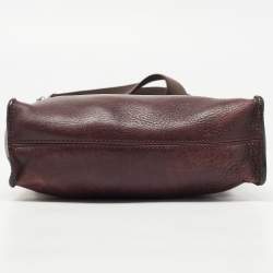 Pre Owned Mulberry Burgundy Leather Antony Messenger Bag