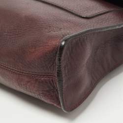 Pre Owned Mulberry Burgundy Leather Antony Messenger Bag