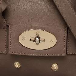 Pre Owned Mulberry Dark Beige Leather Mini Cara Delevingne Backpack