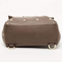 Pre Owned Mulberry Dark Beige Leather Mini Cara Delevingne Backpack