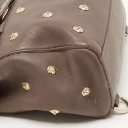 Pre Owned Mulberry Dark Beige Leather Mini Cara Delevingne Backpack