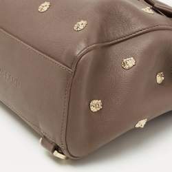 Pre Owned Mulberry Dark Beige Leather Mini Cara Delevingne Backpack