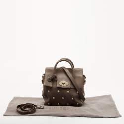 Pre Owned Mulberry Dark Beige Leather Mini Cara Delevingne Backpack